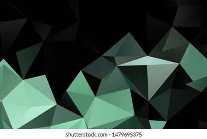 Dark BLUE vector abstract polygonal texture. Colorful illustration in abstract style with gradient. The best triangular design for your business.