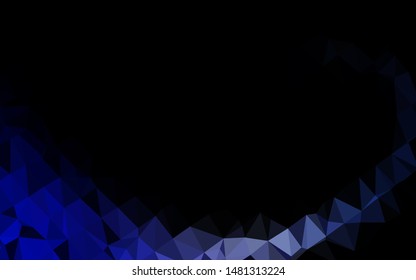 Dark BLUE vector abstract polygonal texture. An elegant bright illustration with gradient. Completely new design for your business.