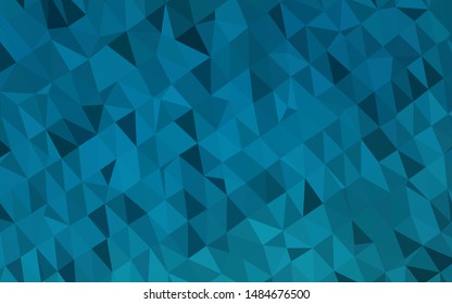 Dark BLUE vector abstract polygonal cover. Colorful abstract illustration with gradient. Brand new style for your business design.