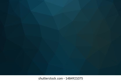 Dark BLUE vector abstract polygonal layout. Creative illustration in halftone style with gradient. Polygonal design for your web site.