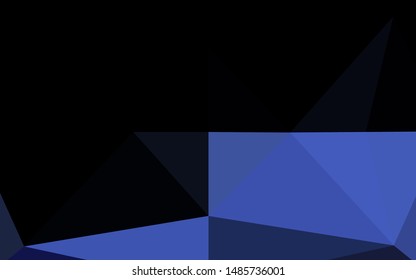 Dark BLUE vector abstract polygonal texture. Glitter abstract illustration with an elegant design. Brand new style for your business design.