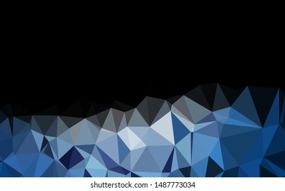 Dark BLUE vector abstract polygonal layout. Colorful abstract illustration with gradient. Completely new design for your business.