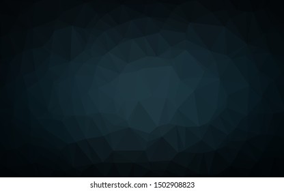 Dark BLUE vector abstract polygonal layout. Colorful illustration in abstract style with gradient. Template for your brand book.