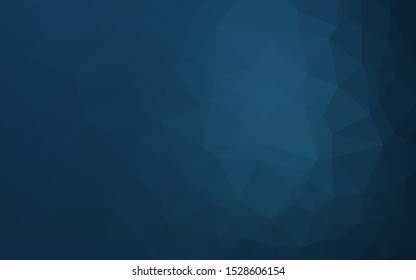 Dark BLUE vector abstract polygonal cover. An elegant bright illustration with gradient. Completely new template for your business design.