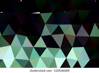 Dark BLUE vector abstract polygonal cover. A vague abstract illustration with gradient. Textured pattern for background.