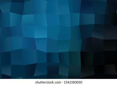 Dark BLUE vector abstract polygonal layout. Shining illustration, which consist of triangles. Polygonal design for your web site.
