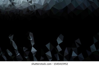 Dark BLUE vector abstract polygonal cover. Creative illustration in halftone style with gradient. Template for your brand book.
