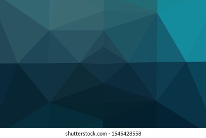 Dark BLUE vector abstract polygonal layout. Shining illustration, which consist of triangles. Completely new design for your business.