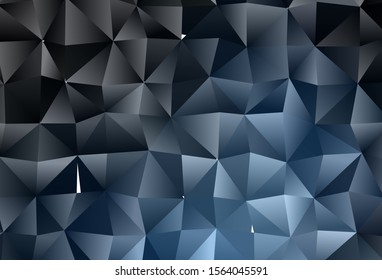 Dark BLUE vector abstract polygonal texture. Shining illustration, which consist of triangles. Completely new template for your business design.
