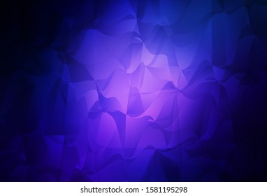 Dark BLUE vector abstract polygonal background. A sample with polygonal shapes. Brand new design for your business.