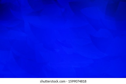 Dark BLUE vector abstract polygonal background. Creative illustration in halftone style with triangles. Triangular pattern for your design.