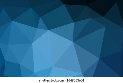 Patrón poligonal abstracto del vector azul oscuro. Brillante ilustración colorida con triángulos. Nuevo estilo para el diseño de su empresa.