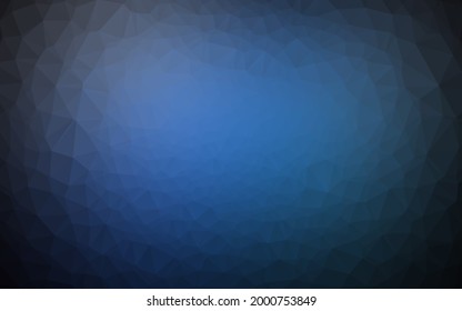 Dark BLUE vector abstract polygonal layout. Modern geometrical abstract illustration with gradient. Triangular pattern for your business design.