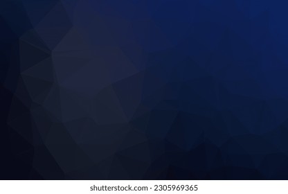 Dark BLUE vector abstract polygonal layout. Brand new colorful illustration in with gradient. Template for your brand book.