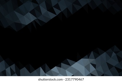 Dark BLUE vector abstract polygonal layout. Modern geometrical abstract illustration with gradient. Completely new template for your business design.