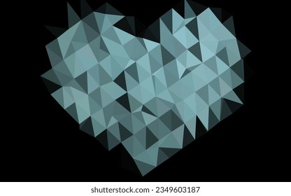 Diseño poligonal abstracto del vector azul oscuro. Ilustración geométrica en estilo Origami con gradiente. Diseño completamente nuevo para su negocio.