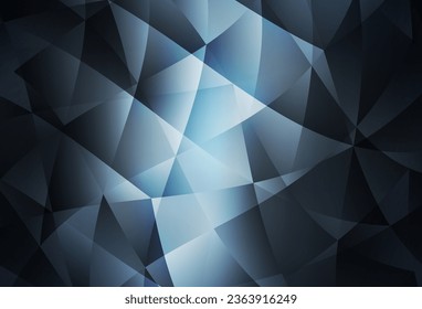 Plantilla poligonal abstracta de vector azul oscuro. Una ilustración de color completamente nueva en un estilo poligonal. Patrón texturizado para sus antecedentes.