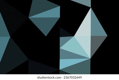 Textura poligonal abstracta de vector azul oscuro. Muestra con formas poligonales. Plantilla para su libro de marca.