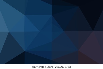 Dark BLUE vector abstract polygonal cover. Shining illustration, which consist of triangles. Completely new design for your business.