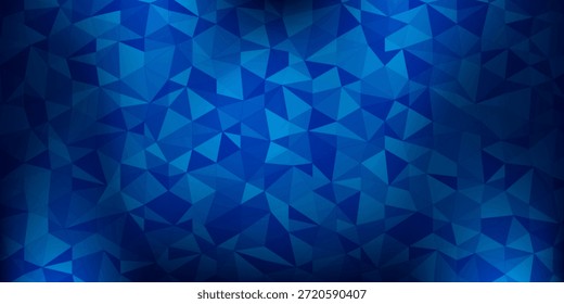 Patrón poligonal abstracto de Vector azul oscuro. Ilustración geométrica creativa en estilo Origami con gradiente. Nuevo diseño para su negocio.