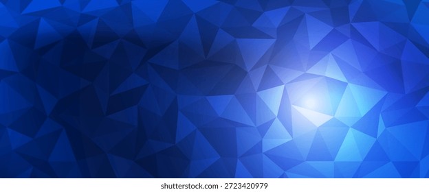 Patrón poligonal abstracto de Vector azul oscuro. Ilustración geométrica creativa en estilo Origami con gradiente. Nuevo diseño para su negocio.