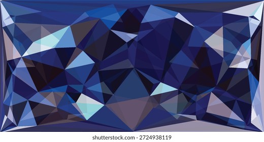 Patrón poligonal abstracto de Vector azul oscuro. Ilustración geométrica creativa en estilo Origami con gradiente. Nuevo diseño para su negocio.