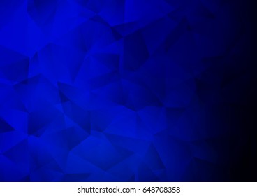 Dark BLUE vector abstract polygonal pattern. An elegant bright illustration with gradient. The template can be used as a background for cell phones.