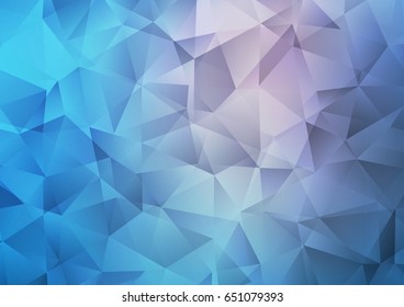 Dark BLUE vector abstract polygonal template. Modern geometrical abstract illustration with gradient. The elegant pattern can be used as part of a brand book.