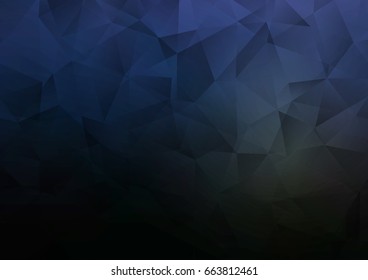Dark BLUE vector abstract polygonal background. An elegant bright illustration with gradient. Brand-new style for your business design.