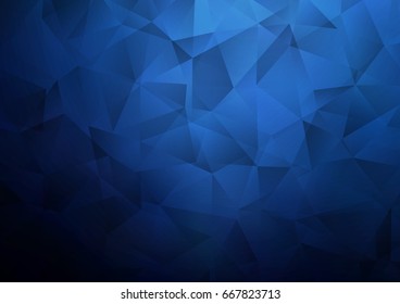 Dark BLUE vector abstract polygonal background. Shining colored illustration in a brand-new style. The elegant pattern can be used as part of a brand book.