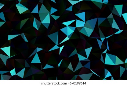 Dark BLUE vector abstract polygonal background. Shining illustration, which consist of triangles. The polygonal design can be used for your web site.