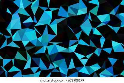 Dark BLUE vector abstract polygonal background. A sample with polygonal shapes. The template can be used as a background for cell phones.