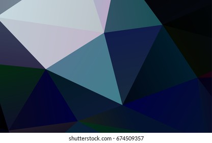 Dark BLUE vector abstract polygonal pattern. Geometric illustration in Origami style with gradient. The elegant pattern can be used as part of a brand book. Dark BLUE vector abstract polygonal pattern. Geometric illustration in Origami style with gradient. The elegant pattern can be used as part of a brand book.