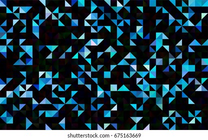 Dark BLUE vector abstract polygonal background. Creative illustration in halftone style with gradient. The textured pattern can be used for background.