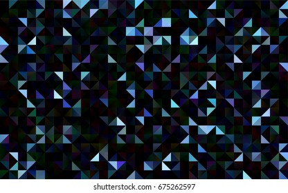 Dark BLUE vector abstract polygonal background. A sample with polygonal shapes. The elegant pattern can be used as part of a brand book.