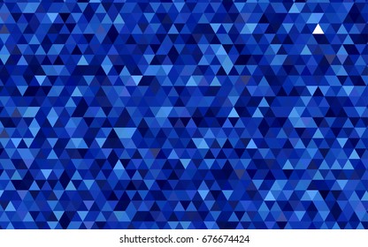 Dark BLUE vector abstract polygonal background. Shining illustration, which consist of triangles. The template can be used as a background for cell phones.