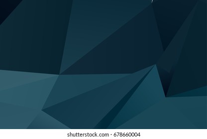 Dark BLUE vector abstract polygonal pattern. Triangular geometric sample with gradient.  The textured pattern can be used for background.