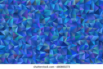 Dark BLUE vector abstract polygonal background. Triangular geometric sample with gradient.  The completely new template can be used for your brand book.