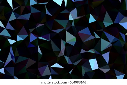 Dark BLUE vector abstract polygonal pattern. Triangular geometric sample with gradient.  A new texture for your design.