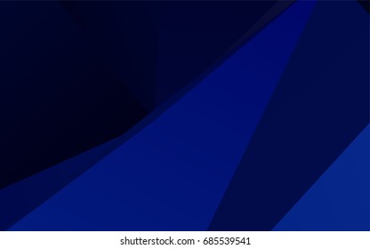 Dark BLUE vector abstract polygonal background. Creative illustration in halftone style with gradient. Triangular pattern for your business design.