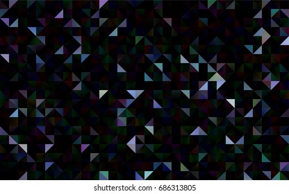 Dark BLUE vector abstract polygonal template. Modern geometrical abstract illustration with gradient. The elegant pattern can be used as part of a brand book.