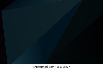 Dark BLUE vector abstract polygonal pattern. A vague abstract illustration with gradient. The completely new template can be used for your brand book.