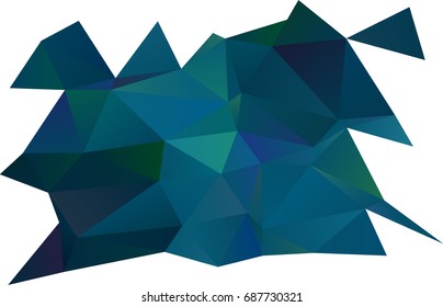 Dark BLUE vector abstract polygonal template. A vague abstract illustration with gradient. The template can be used as a background for cell phones.