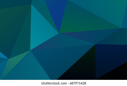 Dark BLUE vector abstract polygonal pattern. Colorful abstract illustration with gradient. A completely new design for your business.