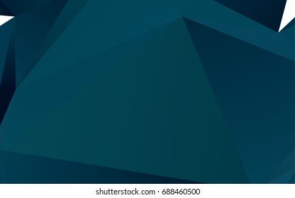 Dark BLUE vector abstract polygonal pattern. A completely new color illustration in a vague style. The polygonal design can be used for your web site.
