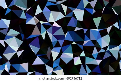 Dark BLUE vector abstract polygonal background. Creative geometric illustration in Origami style with gradient. Brand-new style for your business design.