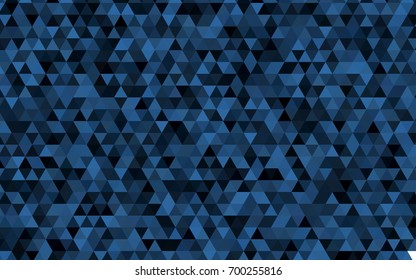 Dark BLUE vector abstract polygonal pattern. Shining illustration, which consist of triangles. The elegant pattern can be used as part of a brand book.