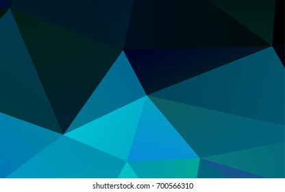 Dark BLUE vector abstract polygonal background. Shining illustration, which consist of triangles. The template can be used as a background for cell phones.