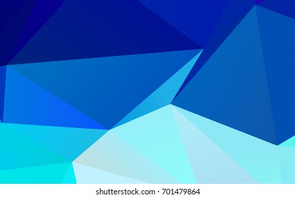Dark BLUE vector abstract polygonal pattern. A completely new color illustration in a vague style. The elegant pattern can be used as part of a brand book.