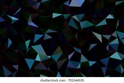 Dark BLUE vector abstract polygonal template. Colorful abstract illustration with gradient. The polygonal design can be used for your web site.